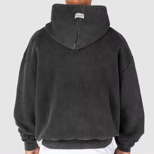 Custom 100% Cotton Men's <b>Hoodie</b> Heavy Weight Oversize Street Wear Men <b>Hoodie</b> Vintage Washed <b>Black</b> Hoodies For Men And <b>Women</b> - Product Image 5