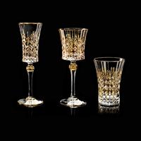 Gelas Minum Kustom Unik Bentuk Berlian Italia, Flute Sampanye, Cangkir Anggur Vintage, Set Gelas Anggur Merah Kristal