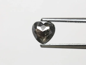 1.20 CT Naturel Lâche Diamant Bague De Fiançailles Coeur Coupe 5.90X5.90 MM Sel Poivre Diamant - Product Image 5