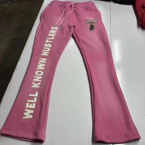 Pantalons de jogging évasés pour hommes en gros, personnalisables, en molleton uni, empilés - Product Image 1