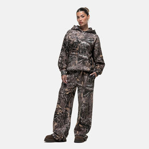 Customized New Woodland Camo <b>Women's</b> <b>Zipper</b> Up Oversize Hoodie Anti-Wrinkle And Breathable <b>Hoodies</b> <b>For</b> <b>Woman</b> Gym Zip Up Hoodie - Product Image 5