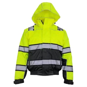 Chaqueta de Seguridad Profesional Resistente al Viento, Impermeable, con Forro Térmico para Clima Frío, Alta Visibilidad, Reflectante, de Poliéster - Product Image 3