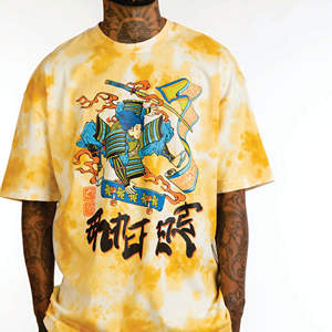 Tout nouveau gros haute rue noir Hip Hop Logo personnalisé surdimensionné lavage à l'acide t-shirt hommes Vintage lavé t-shirt - Product Image 1