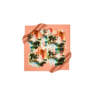 Pierre Cardin Silk Twill <b>Scarf</b> 90x90-Custom Plaid & Solid Floral Pattern Winter <b>Square</b> <b>Scarf</b> - Product Image 1