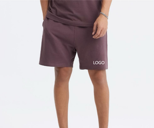 100% pantalones cortos de algodón 2024 nueva llegada Athletic logotipo personalizado 330GSM espesor peso pesado Streetwear pantalones cortos de algodón Unisex - Product Image 1