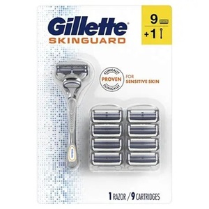 มีดโกนหนวดจิลเลตต์ สกินการ์ด สำหรับผู้ชาย ด้ามจับ + ใบมีดสำรอง 9 ใบ - Product Image 3