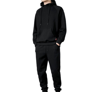 Custom Logo OEM Custom Design Men Winter <b>Plus</b> <b>Size</b> 100% Cotton Sport Sweatpants <b>Jogger</b> Tracksuit 2-Piece Hoodie <b>Sets</b> - Product Image 1