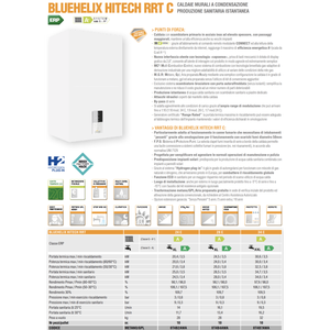 Système de chauffage domestique Ferroli Bluehelix Hitech RRT 24C ErP 25 kW, chaudière à condensation efficace pour le méthane ou le GPL - Product Image 2