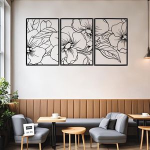 Arte y Decoración de Pared Personalizable de Metal de Lujo, Hecho a Mano, con Corte Láser de Flores Clásicas, por AMIR HANDICRAFTS, para Uso en Interiores - Product Image 1