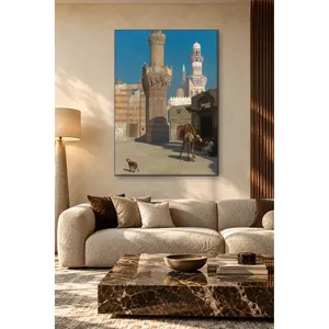 Fida Jean Leon Gerome Noon in Cairo Beneath the Minarets Impression sur toile - Product Image 4