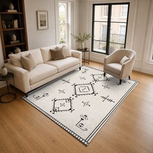 Tapis chenille antidérapant RUGS DEPOT LXDP-0824, multicolore, neutre, traditionnel, oriental, imprimé numériquement, lavable en machine, vente en gros - Product Image 2