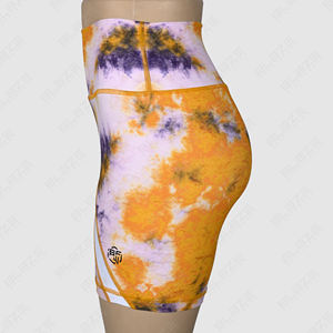 Blaze Fight Wear High Rise Yoga <b>Booty</b> Shorts Customized Hot Pink Fitness Biker <b>Leggings</b> Elastic Waist Solid Yoga <b>Leggings</b> - Product Image 3