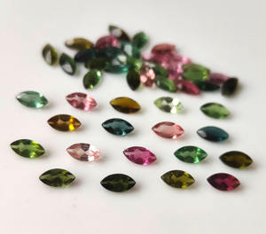 Natural Multi turmalina 2x4mm-4x8mm Marquesa corte facetado piedra preciosa suelta para la fabricación de joyas - Product Image 1