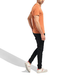 80% polyester 20% coton couleur Orange personnalisé gratuit marque en gros été Offre Spéciale hommes t-shirt - Product Image 5