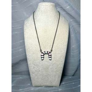 Jacqueline Geometric Multi-Bezel Set Stone <b>Necklace</b> Silver & Sterling Silver - Product Image 3