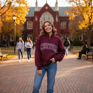 Custom Wholesale High Quality Women's Sorority Wear Embroidered Eco-Friendly Polyester/Cotton Plus Size Greek Letters Winter - Product Image 1