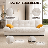 Canapé moderne de luxe 2 places en tissu capitonné, assise profonde, meubles de salon pour la maison et l'hôtel