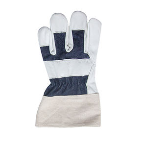 Guantes de cuero protectores de mano dividida de vaca Guantes de trabajo de seguridad de soldadura de cuero Guantes de cuero de seguridad - Product Image 5