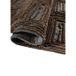 Alfombra Aprezo Azul de Acrílico Anudada a Mano, Tejido Plano Geométrico para Decoración de Sala de Estar, Diseño Rectangular para Pasillo 9x12 - Product Image 2