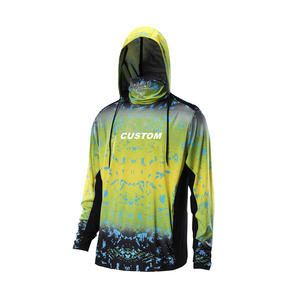 Logotipo profesional Personalizado Impreso Calidad fina Servicios OEM Precio razonable Último estilo Sublimación Pesca Sudadera con capucha - Product Image 1