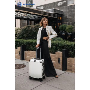 Simple à nettoyer 8003 Pc cadre en aluminium valise valises de voyage taille 20/24/28 ''bagages sacs étuis quatre couvertures en métal Hung Phat - Product Image 5