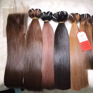 Tendencia caliente Muchos huesos coloridos Recto Vietnam HD Peluca con malla frontal Alto grado Remy Raw Sin procesar Trama humana Paquete de estilo ondulado - Product Image 1