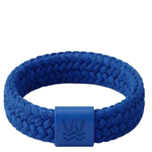 Pulsera de Cordón Trenzado Azul con Cierre Magnético, Recubierta de Algodón 100% Tejido, Banda de Joyería con Logotipo Personalizado para Hombre, Regalo para Uso Diario - Product Image 1