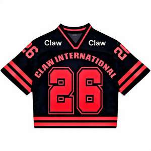 เสื้อตาข่ายพิมพ์ซับลิเมชันออกแบบได้ตามต้องการสำหรับผู้ชายอเมริกันฟุตบอลเสื้อยืดตาข่ายระบายอากาศได้แบบสั้น - Product Image 1