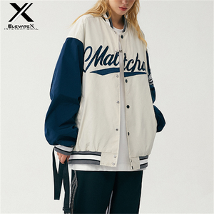 Women's 100% Polyester Varsity Jacket Waterproof Windproof <b>Quilted</b> Cotton Filling Custom Embroidery Printed Canvas Reversible - Product Image 3