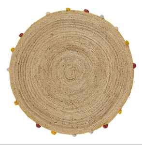 Alfombras de yute y cáñamo trenzadas redondas lavables para el hogar ecológicas tejidas a mano 2000 GSM alfombra de sala de estar DE LA India al mejor precio - Product Image 3