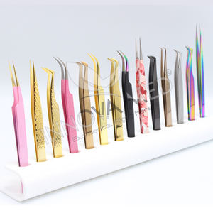 Pinzas de Acero Inoxidable para Extensión de Pestañas al por Mayor, Pinzas de Volumen de 45 Grados, Herramientas Profesionales para Artistas de Pestañas - Product Image 6