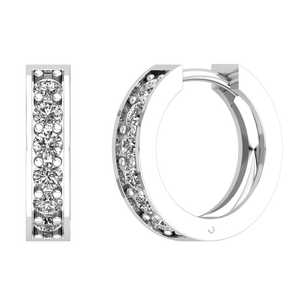 Boucles d'oreilles en or jaune 9 carats de qualité supérieure, 0,6 carat, or massif, élégantes, exportateur indien de bijoux, certifiées IGI, diamants naturels VS1 - Product Image 2