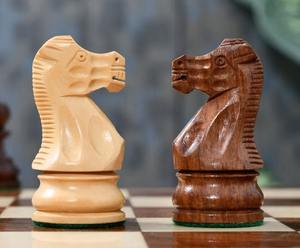 Pièces d'échecs de luxe Smokey Staunton, fabriquées à la main en bois de sheesham et en buis, roi de 3,8 pouces - Product Image 2