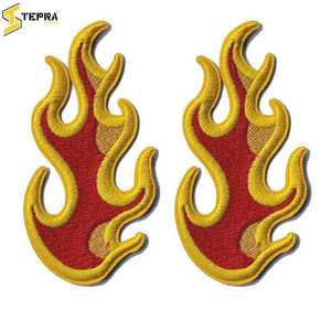 Parches bordados de llama de fuego únicos de Mejor Diseño de Tepra Sports PVC de alta calidad para decoración de prendas Tipo Tela fieltro - Product Image 2