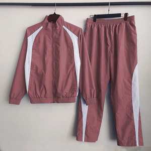 Ensemble de survêtement coupe-vent personnalisé blanc hommes léger imperméable fermeture éclair sport polyester nylon survêtement coupe-vent veste - Product Image 4