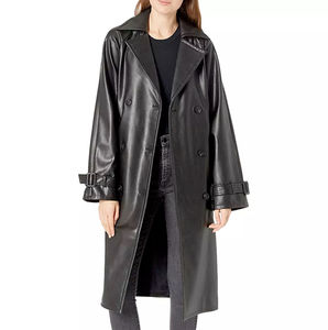Arrivées respirantes vêtements pour femmes en gros grande taille hiver Trench Coat femmes Long manteau pour femmes manteau en cuir de mouton véritable - Product Image 3