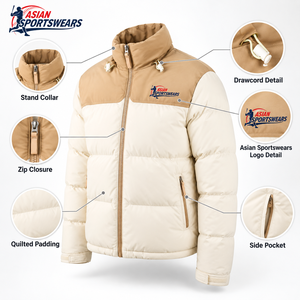 Vestes matelassées pour hommes haute performance pour la randonnée, le ski, résistantes à l'eau, chaudes, vêtements d'extérieur pour l'hiver - Product Image 5