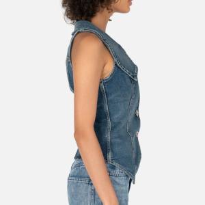 เสื้อโค้ทแฟชั่นใหม่ปี 2026 เสื้อผ้าลำลอง เสื้อกั๊กยีนส์แขนกุดผ้าฝ้าย เสื้อแจ็คเก็ตผู้หญิง เสื้อผ้าสตรีทแวร์ฤดูใบไม้ผลิ ฤดูใบไม้ร่วง สำหรับสาวๆ - Product Image 3