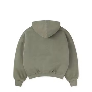 Sweat-shirts à capuche en molleton de coton de haute qualité avec logo personnalisé, anti-boulochage, col haut, pour hommes - Product Image 4