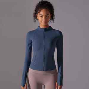 Hauts de yoga ajustés pour femmes, imprimés sur mesure, extensibles dans les 4 sens, en tissu extensible, ensembles de sport sexy, veste de sport de yoga en spandex - Product Image 2