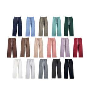 Men's Plus Size Loose Fit Sweatpants Solid Gray Cotton Drawstring Waist Casual Pants Midweight Pants & <b>Trousers</b> - Product Image 6