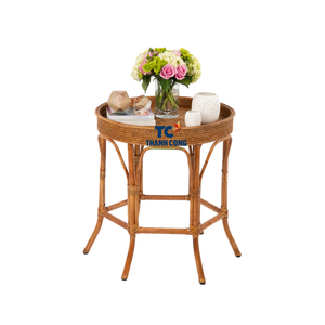 Table basse en rotin écologique fait à la main meubles en osier pour salon décoration de la maison minimaliste moderne - Product Image 2