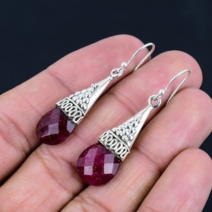 Pendientes colgantes de Plata de Ley 925 sólida para niñas, joyería para mujer, moda india con sello de moda para regalos, pendientes - Product Image 4