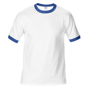 Caaual personnalisé surdimensionné rétro 180gsm 100% coton col rond à manches courtes t-shirt blanc uni sonnerie t-shirt pour hommes - Product Image 1