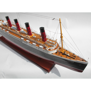 MODÈLE DE BATEAU DE CROISIÈRE RMS LUSITANIA-MODÈLE DE BATEAU EN BOIS DE HAUTE QUALITÉ-MODÈLE D'ARTISANAT POUR DÉCOR NAUTIQUE - Product Image 5
