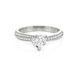 Jeulia Custom Classic Twist Eternity Heart <b>Ring</b>-18K Rose Gold Plated Cluster Inlay <b>Ring</b> for Anniversary - Product Image 1