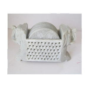 Posavasos de mármol blanco hechos a mano, accesorio redondo de piedra Natural, mesa de centro de comedor con estilo duradero, opción elegante - Product Image 4