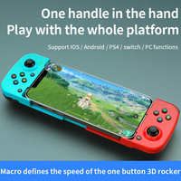 Manette de jeu sans fil rétractable 2,4 GHz/BT avec bouton programmable, 3 réglages de sensibilité, matériau ABS, batterie 350 mAh