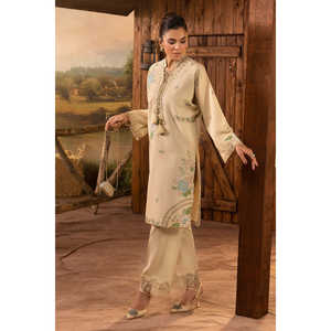 Traje Karandi Bordado de 2 Piezas para Mujer con Borde de Organza AT-52001 - Product Image 3