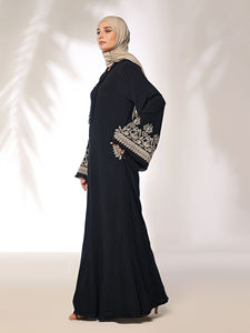 Long Sleeve Plus Size Solid Color Casual Abaya Custom Color <b>Islamic</b> <b>Clothing</b> Hijab Women Spring High-quality OEM - Product Image 5